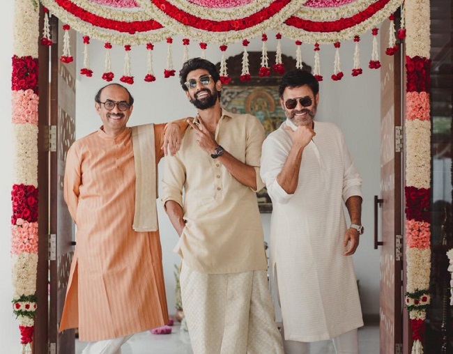 Pic Talk: Rana, Venky, Suresh Babu Go Traditional