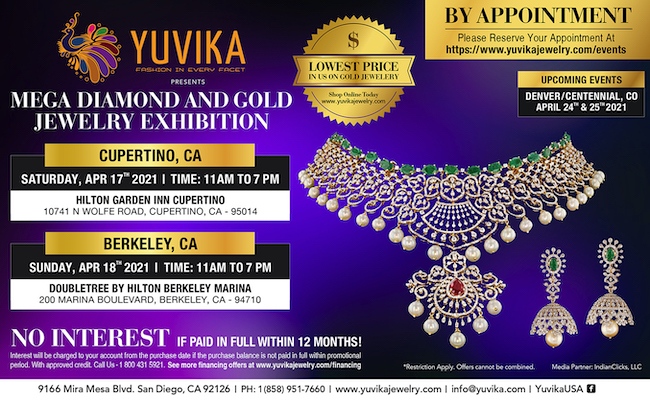 Yuvika Jewelry Exhibitions - Cupertino and Berkeley