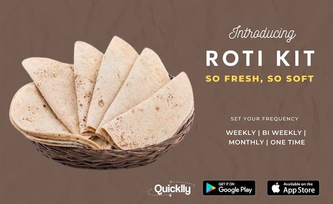 Quicklly Launches Roti Kit Subscription across the US