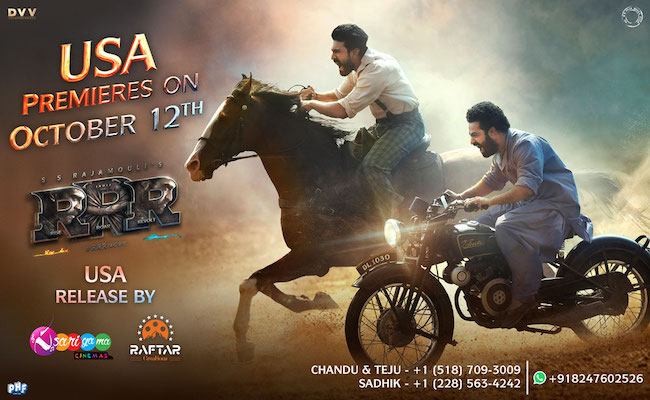 Sarigama & Raftar Creations releases RRR in USA