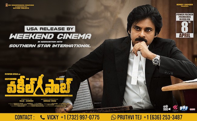 Vakeel Saab USA release by WEEKEND CINEMA