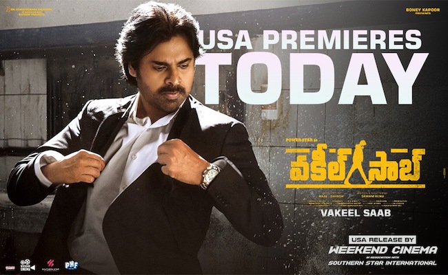 Vakeel Saab USA Premieres Today