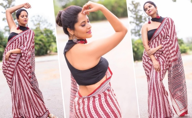 Pics: Slinky Saree Curves With Sensuous Blouse
