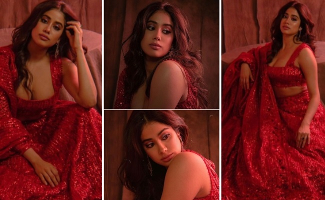 Pics: Jhanvi Kapoor Looks Gorgeous In Red