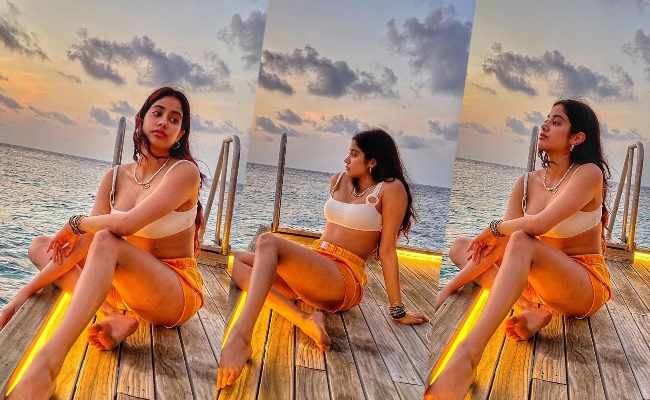 Pics: Janhvi Kapoor Stuns In White Bikini Top