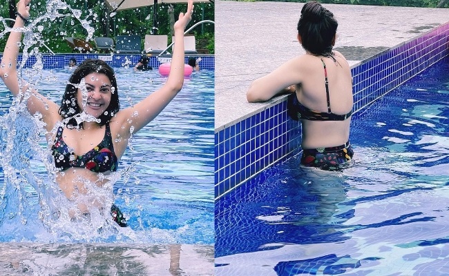 Pic: Beautiful Wife In Two Piece Swimming Suit