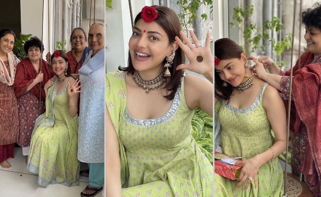 Pics: Kajal Aggarwal's First Teej Celebrations