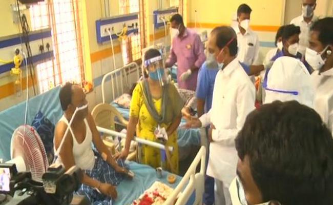 For the first time as CM, KCR visits Gandhi Hospital