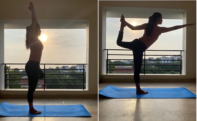 Keerthy roots for yoga therapy to keep tension away