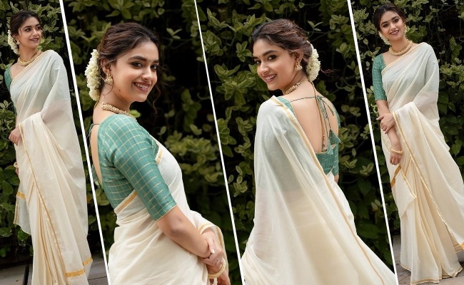 Pics: Keerthy Suresh Looks Awesome In Saree