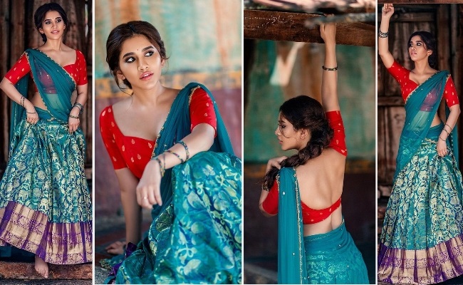 Pics: iSmart Lady's Beautiful Blast In Half Saree