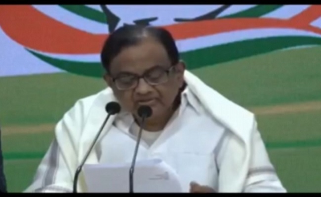 Will you privatise Gujarat PSUs, Chidambaram asks BJP