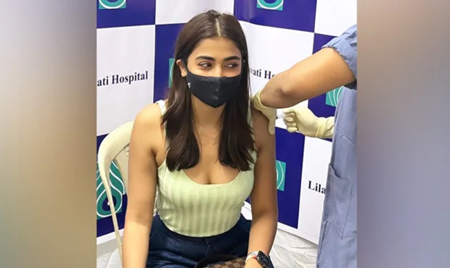 Pooja Hegde Gets Her First Vaccine Shot