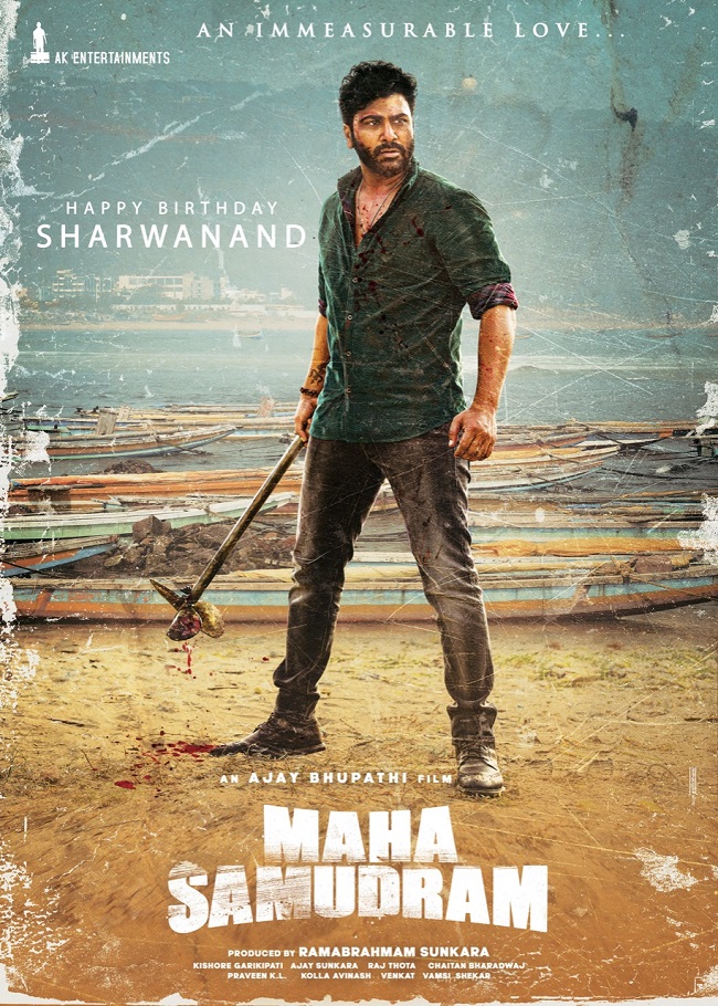 Maha Samudram 1st Look: Sharwa Looks Brutal