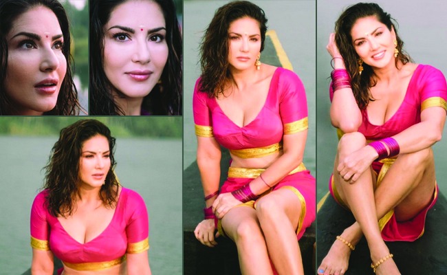 Pics: Sunny Leone sizzles in traditional Kerala outfit